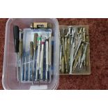 Cased six piece jewellers screwdrivers set and a selection of other jewellers screwdrivers