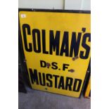 Enamel advertising sign for Colman's D.S.F Mustard (61cm x 91cm)