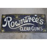 Enamel advertising sign for Rowntrees Clear Gums (90.5cm x 38.5cm)