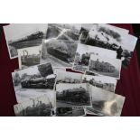 Selection of various assorted railway related black and white photographic prints, including