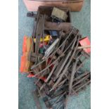 Large selection of O gauge track and a small selection of accessories, including signal, crane,