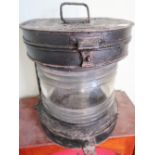 Copper ships mast head light no.22941 painted with bitumen style finish