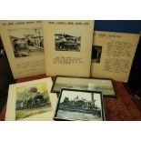 Box of various assorted railway related pictures, prints, etc including framed and unframed,
