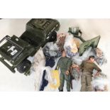Action Man, American Jeep and a large quantity of various Action Man and Action Man accessories
