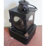BR (E) railway lamp interior with burner, the base with impressed mark M RN711205