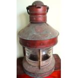 Ships mast head light with plaque for Buyers, Aberdeen No. 3757