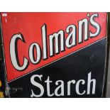 Vintage enamel advertising sign for Colman's Starch (96cm x 91cm)