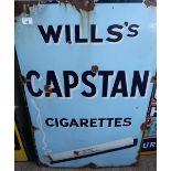 Enamel advertising sign for Wills Capstan cigarettes (60.5cm x 91.5cm)