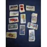 Collection of cigarette cards, including complete set of fifty WD and HO Wills Railway Engines and