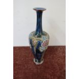 Unusual Royal Doulton No. 480 Art Nouveau style vase with elongated neck and flared rim (39cm high)