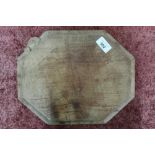 Oak Robert Thompson 'Mouseman' octagonal breadboard