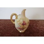 Royal Worcester jug with floral detail No. 1094 RDNO29115 (height 13cm)