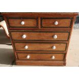 Victorian mahogany and cross banded chest of two short (1 x secretire) above three long drawers (
