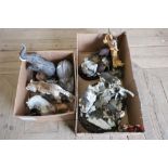 Resin animal group of Grey Wolves, a similar group of Grizzly Bears and other wildlife ornaments