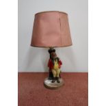 Bretby 'Mr Pickwick' table lamp impressed Bretby, England on base