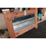 Unusual rustic pallet style mirror (158cm x 115cm)