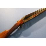 BSA 12 bore side by side ejector shotgun, with 28 inch barrels, marked Geo.P.Graham, made by BSA