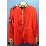 Scots Guards red tunic with insignia for a Lance Corporal Pioneer with brass buttons