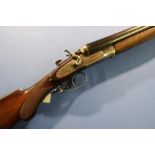 English made 12 bore hammer gun with 30 inch barrels, 14 inch pistol grip stock, serial no. 11689 (