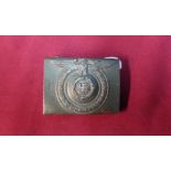 German WWII belt buckle with eagle above Swastika