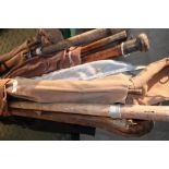 Bundle of eight rods of various types including fly rods, course fishing etc