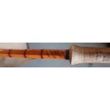 Three piece split cane salmon rod by Cummins of Darlington (MOB)