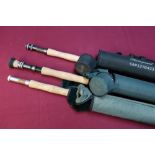 Shakespeare Sigma fly rod in hard case (length 7ft 3), and a Shakespeare Trion fly rod in hard