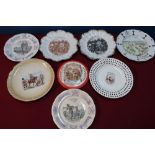 Collection of various military related commemorative ceramics, including Boer War Peace Proclaimed