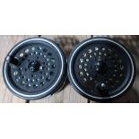 Two salmon reels including a Daiwa RF350W and another