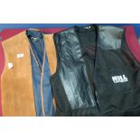 Beckett Beck 2XL part leather shooting vest and a Hull cartridge shooting vest (2)