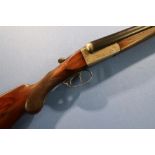 W.J.Jeffries & Co, 12 bore side by side shotgun with 28 inch barrels, choke CYC and 3/4 with 16 inch