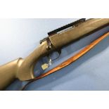 Howa Model 1500 bolt action .243 Win rifle with screw cut barrel for sound moderator and scope