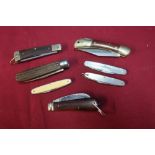 Collection of seven various assorted pocket knives