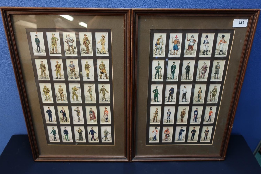 Two framed Players Cigarettes, Volunteer Force and Regimental Cigarette Cards