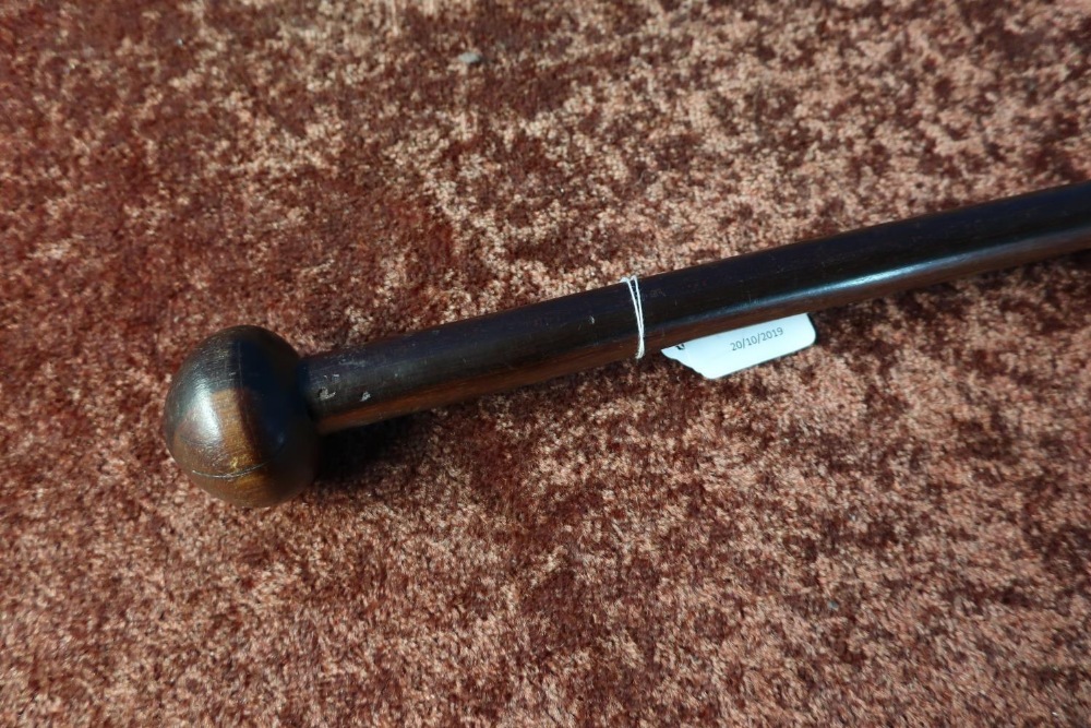 African Knobkerrie type club with small swollen head (overall length 77cm)