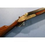 Arizaga Arms 12 bore side by side sidelock shotgun with 28 inch barrels, choke 1/2 and 3/4, and 14