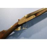 Black Sable Deluxe 12 bore side by side sidelock ejector shotgun with 27 inch barrels, choke CYC and