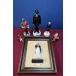 Limited edition No. 62/100 Michael Sutty Police Constable figure, another ceramic figure of the