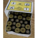 Box of twenty four Remington Industrial 8 bore 3 1/4 inch shot 1 shotgun cartridges (shotgun