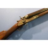 C.Golden 12 bore hammer gun with 28 inch barrels by T Wild, 14 inch well figured straight through