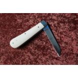 Single bladed Sheffield made pocket knife with ivory grips