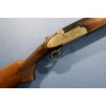 12 bore Rizzini over and under single trigger ejector shotgun with 27 inch barrels, choke 3/4 and