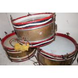BUF 'Parade Batter', brass carcass stamped Olympic, snare drum (diameter 37cm), a Remo Weatherking