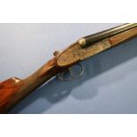 Aya No.2 12 bore side by side side-lock ejector shotgun, with 28 inch barrels, choke 3/4 and full,