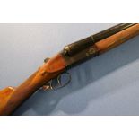 Italian 12 bore side by side ejector shotgun, with 28 1/2 inch barrels marked The Sussex Armoury,