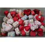Ex shop stock heart shaped trinket boxes