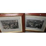 Pair of framed prints of the 'No Confidence Vote In The House of Commons After The Division' and