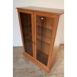 Modern laminate two door cabinet with two internal glass doors (82cm x 37cm x 121cm)