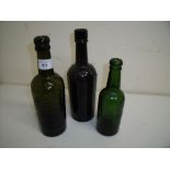 L & NER green glass bottle, a T Lindsley & Co Hull glass bottle and a B.Y.B. glass bottle