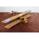 Tin-plate model of a WWI bi-plane fighter